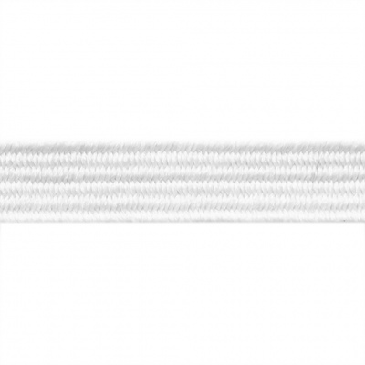 Резиновые нити с текстильным покрытием, шир. 6 мм ( упак.55 м/уп), цв.-белый - купить в Кызыле. Цена: 210.75 руб.