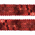 Тесьма с пайетками 3, шир. 20 мм/уп. 25+/-1 м, цвет красный - купить в Кызыле. Цена: 778.19 руб.