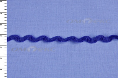 Тесьма плетеная "Вьюнчик"/синий - купить в Кызыле. Цена: 40.72 руб.
