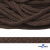 Шнур плетеный d-6 мм, 70% хлопок 30% полиэстер, уп.90+/-1 м, цв.1073-т.коричневый - купить в Кызыле. Цена: 594 руб.