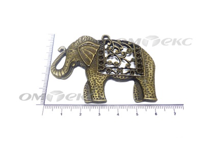 Декоративный элемент для творчества из металла "Слон"  - купить в Кызыле. Цена: 26.66 руб.