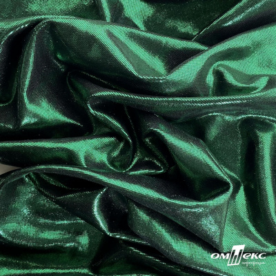 Трикотажное полотно голограмма, шир.140 см, #602 -чёрный/зелёный - купить в Кызыле. Цена 385.88 руб.