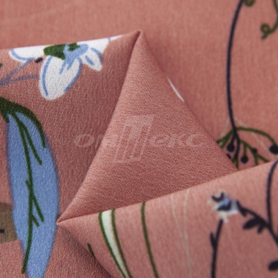 Плательная ткань "Фламенко" 2.1, 80 гр/м2, шир.150 см, принт растительный - купить в Кызыле. Цена 311.05 руб.
