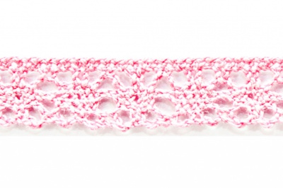Тесьма кружевная 0621-1607, шир. 15 мм/уп. 20+/-1 м, цвет 096-розовый - купить в Кызыле. Цена: 302.42 руб.