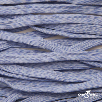 Шнур плетеный (плоский) d-12 мм, (уп.90+/-1м), 100% полиэстер, цв.259 - голубой - купить в Кызыле. Цена: 8.62 руб.