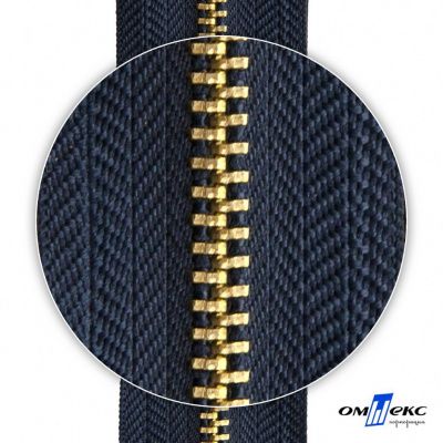 Молнии джинсовые металл т-4, 18 см латунь (YG), цв.- джинсовый синий (560) - купить в Кызыле. Цена: 21.57 руб.
