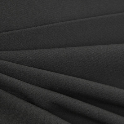 Костюмная ткань "Элис", 220 гр/м2, шир.150 см, цвет чёрный - купить в Кызыле. Цена 308 руб.