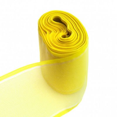 Лента капроновая, шир. 80 мм/уп. 25 м, цвет жёлтый - купить в Кызыле. Цена: 19.77 руб.
