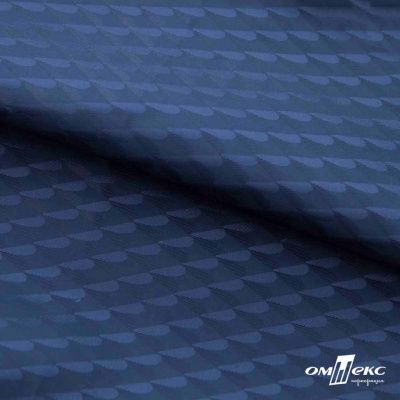 Ткань подкладочная Жаккард PV2416932,  93г/м2, ш.145 см,Т.синий (19-3921/черный) - купить в Кызыле. Цена 241.46 руб.