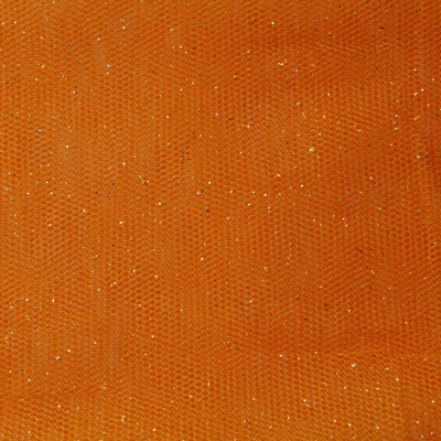 Сетка Глиттер, 24 г/м2, шир.145 см., оранжевый - купить в Кызыле. Цена 117.24 руб.