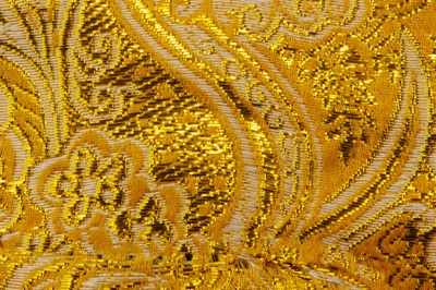 Ткань костюмная жаккард №12, 140 гр/м2, шир.150см, цвет жёлтый - купить в Кызыле. Цена 383.29 руб.