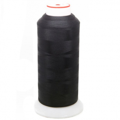 Нитки текстурированные некручёные, намот. 5 000 м, цвет чёрный - купить в Кызыле. Цена: 70.43 руб.