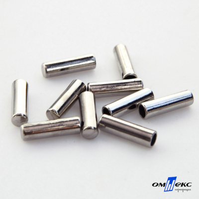06033-Наконечник для шнура металл, отв. 4 мм, цв. никель - купить в Кызыле. Цена: 6.08 руб.