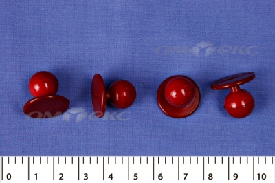 Пуговица поварская "Пукля", 10 мм, цвет красный - купить в Кызыле. Цена: 2.28 руб.