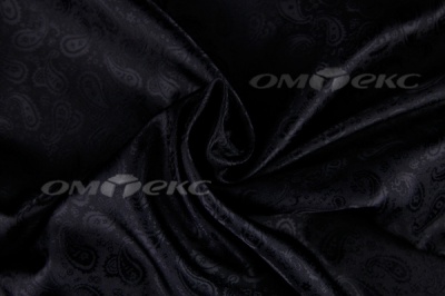 Ткань подкладочная жаккард Р14098, чёрный, 85 г/м2, шир. 150 см, 230T - купить в Кызыле. Цена 166.45 руб.