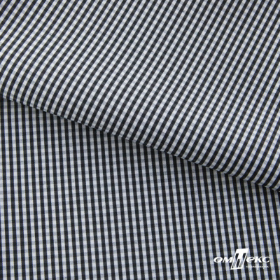 Ткань сорочечная Клетка Виши, 115 г/м2, 58% пэ,42% хл, шир.150 см, цв.6-черный, (арт.111) - купить в Кызыле. Цена 306.69 руб.