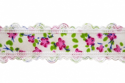 Тесьма декоративная 0385-6170, шир. 25 мм/уп. 22,8+/-1 м, цвет 02-розовый - купить в Кызыле. Цена: 364.70 руб.
