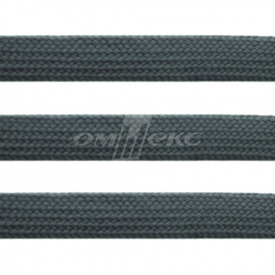 Шнур плетеный (плоский) d-12 мм, (уп.90+/-1м), 100% полиэстер, цв.272 - серый - купить в Кызыле. Цена: 8.62 руб.