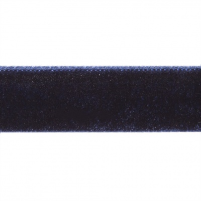 Лента бархатная нейлон, шир.12 мм, (упак. 45,7м), цв.180-т.синий - купить в Кызыле. Цена: 411.60 руб.