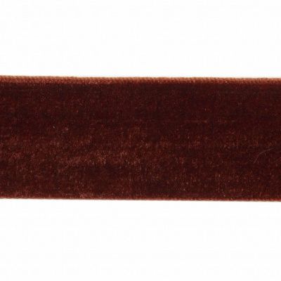 Лента бархатная нейлон, шир.25 мм, (упак. 45,7м), цв.120-шоколад - купить в Кызыле. Цена: 981.09 руб.