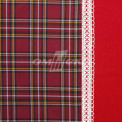 Ткань костюмная клетка 24379 2012, 230 гр/м2, шир.150см, цвет бордовый/бел/жел - купить в Кызыле. Цена 539.74 руб.