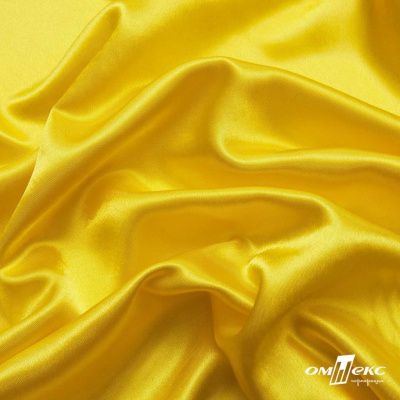 Поли креп-сатин 12-0643, 125 (+/-5) гр/м2, шир.150см, цвет жёлтый - купить в Кызыле. Цена 155.57 руб.