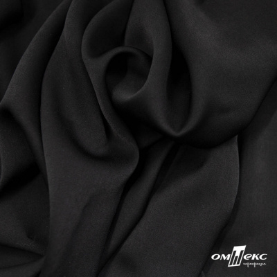 Ткань плательная Габриэль 100% полиэстер,140 (+/-10) гр/м2, шир. 150 см, цв. черный BLACK - купить в Кызыле. Цена 248.37 руб.