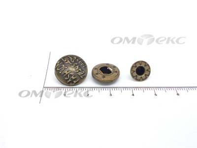 Кнопки металл 15 мм альфа антик с рис.№3  - купить в Кызыле. Цена: 2.90 руб.