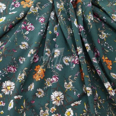 Плательная ткань "Фламенко" 6.1, 80 гр/м2, шир.150 см, принт растительный - купить в Кызыле. Цена 241.49 руб.