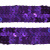 Тесьма с пайетками 12, шир. 20 мм/уп. 25+/-1 м, цвет фиолет - купить в Кызыле. Цена: 778.19 руб.