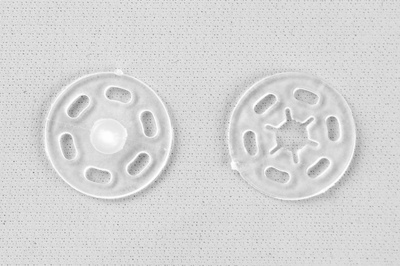 Кнопки пришивные пластиковые 15 мм, блистер 24шт, цв.-прозрачные - купить в Кызыле. Цена: 68.79 руб.