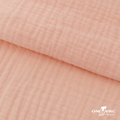 Ткань Муслин, 100% хлопок, 125 гр/м2, шир. 140 см #201 цв.(18)-розовый персик - купить в Кызыле. Цена 464.97 руб.