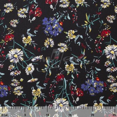 Плательная ткань "Фламенко" 6.2, 80 гр/м2, шир.150 см, принт растительный - купить в Кызыле. Цена 239.03 руб.