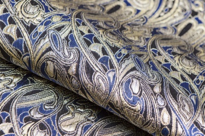Ткань костюмная жаккард, 135 гр/м2, шир.150см, цвет синий№18 - купить в Кызыле. Цена 441.95 руб.