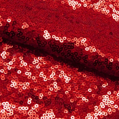 Сетка с пайетками №8, 188 гр/м2, шир.140см, цвет красный - купить в Кызыле. Цена 433.60 руб.
