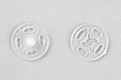 Кнопки пришивные пластиковые 13 мм, блистер 24шт, цв.-прозрачные - купить в Кызыле. Цена: 62.27 руб.