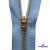 Молнии джинсовые металл т-5, 18 см латунь (YG), цв.-деним (231) - купить в Кызыле. Цена: 22.80 руб.
