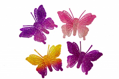 Бабочка декоративная пластиковая #12 - купить в Кызыле. Цена: 7.09 руб.