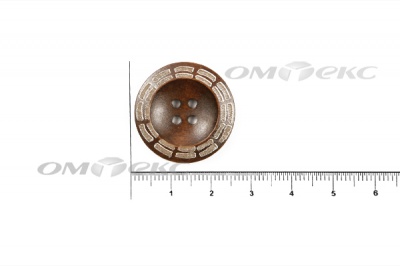 Пуговица деревянная круглая №53 (25мм) - купить в Кызыле. Цена: 3.68 руб.