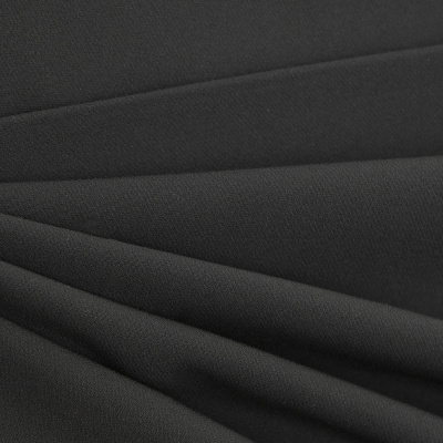 Костюмная ткань "Элис", 200 гр/м2, шир.150см, цвет чёрный - купить в Кызыле. Цена 306.20 руб.