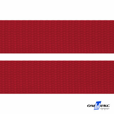 Красный- цв.171 -Текстильная лента-стропа 550 гр/м2 ,100% пэ шир.25 мм (боб.50+/-1 м) - купить в Кызыле. Цена: 405.80 руб.