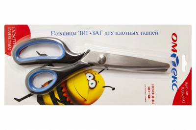 Ножницы арт.0330-6052 "ЗИГ-ЗАГ" 5 мм, для плотных тканей , 9"/ 229 мм - купить в Кызыле. Цена: 740.56 руб.