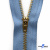 Молнии джинсовые металл т-4, 18 см латунь (YG), цв.-деним (231) - купить в Кызыле. Цена: 21.57 руб.