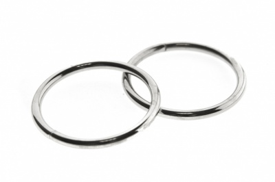 Кольцо металлическое №40 мм, цв.-никель - купить в Кызыле. Цена: 4.45 руб.