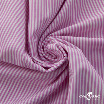 Ткань сорочечная Полоска Кенди, 115 г/м2, 58% пэ,42% хл, шир.150 см, цв.1-розовый, (арт.110) - купить в Кызыле. Цена 306.69 руб.