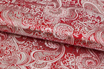 Ткань костюмная жаккард, 135 гр/м2, шир.150см, цвет красный№3 - купить в Кызыле. Цена 441.94 руб.