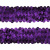 Тесьма с пайетками 12, шир. 30 мм/уп. 25+/-1 м, цвет фиолет - купить в Кызыле. Цена: 1 098.48 руб.
