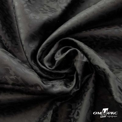 Ткань подкладочная Жаккард YP1416707, 90(+/-5) г/м2, шир.145 см, черный - купить в Кызыле. Цена 241.46 руб.