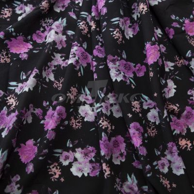 Плательная ткань "Фламенко" 20.1, 80 гр/м2, шир.150 см, принт растительный - купить в Кызыле. Цена 241.49 руб.