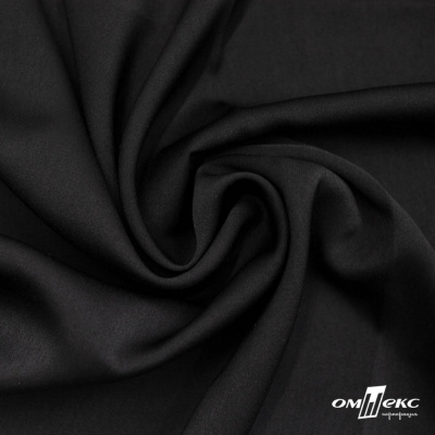 Ткань плательная Габриэль 100% полиэстер,140 (+/-10) гр/м2, шир. 150 см, цв. черный BLACK - купить в Кызыле. Цена 248.37 руб.
